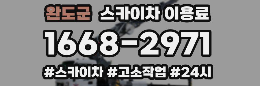 완도군 스카이차 이용료