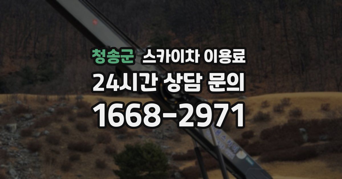 청송군 스카이차 이용료