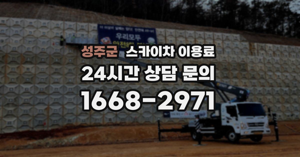 성주군 스카이차 이용료