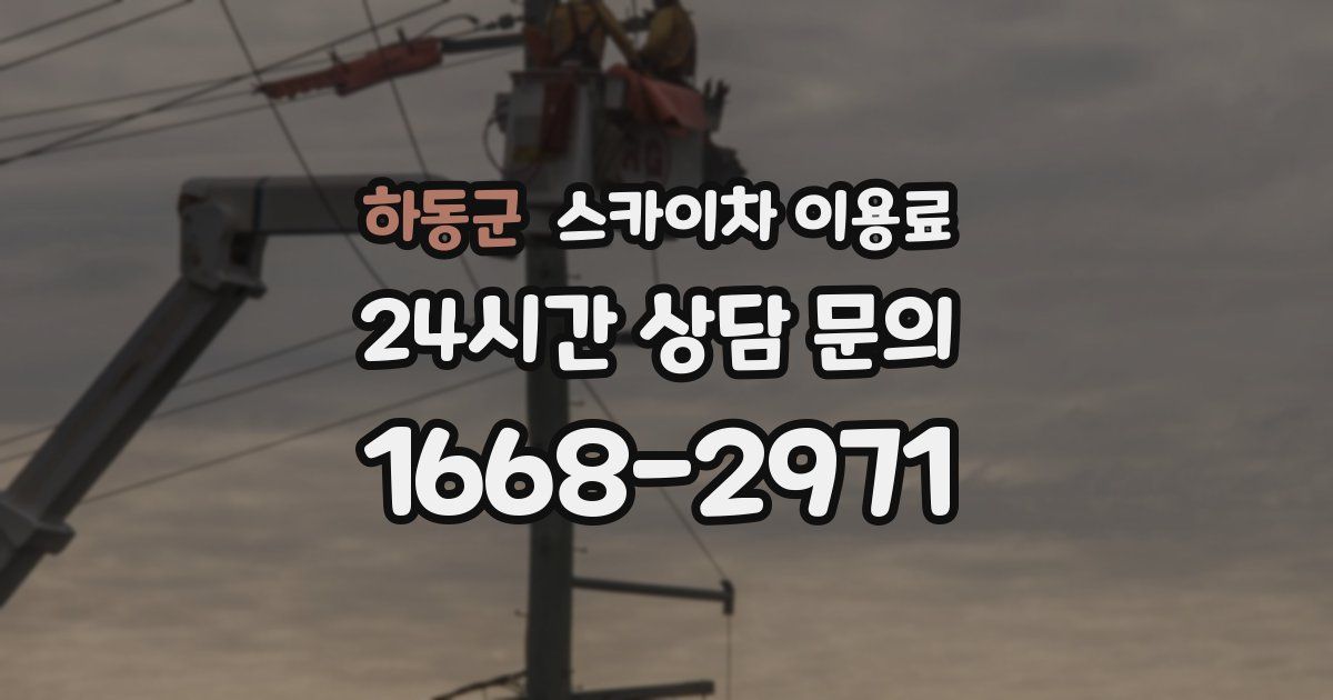 하동군 스카이차 이용료
