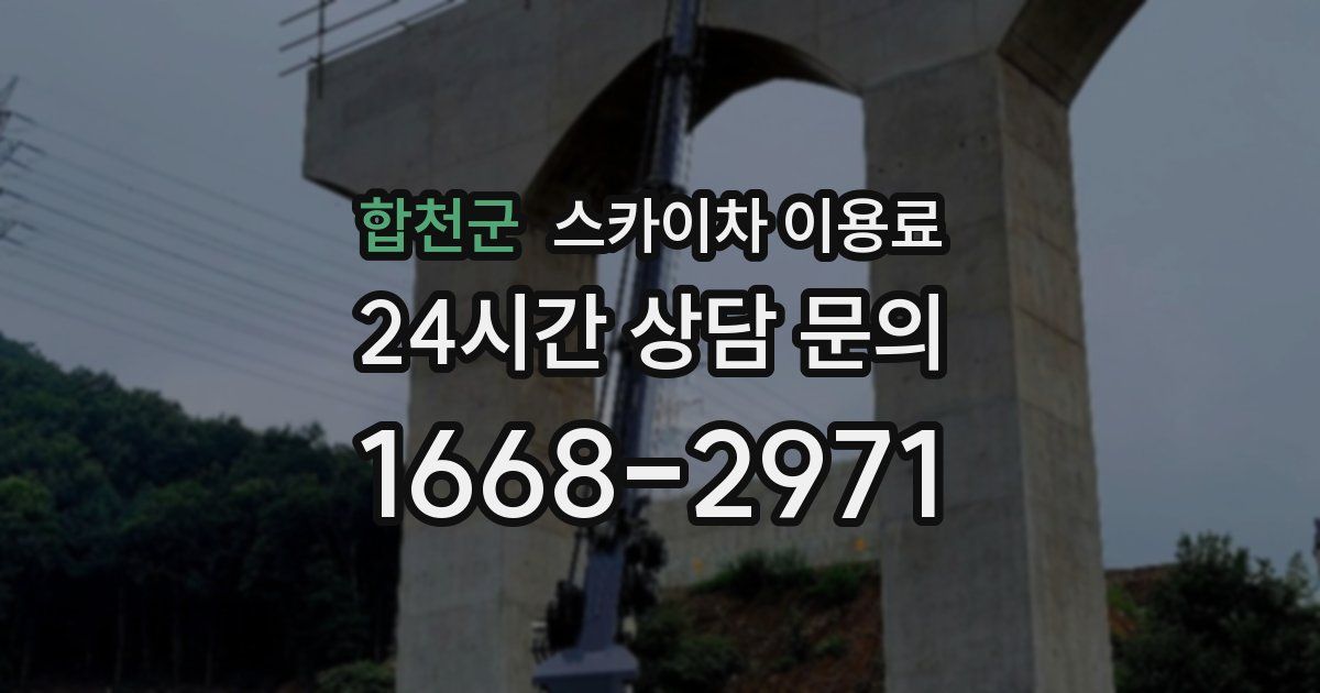 합천군 스카이차 이용료