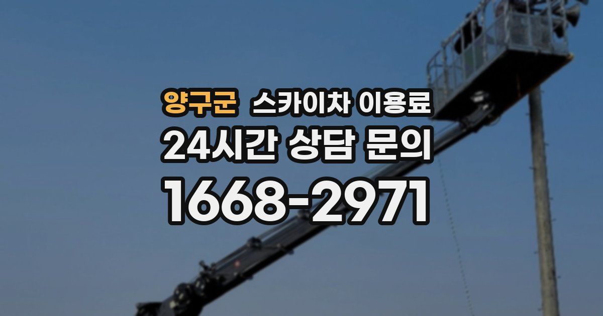 양구군 스카이차 이용료