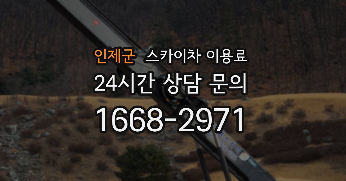 인제군 스카이차 이용료