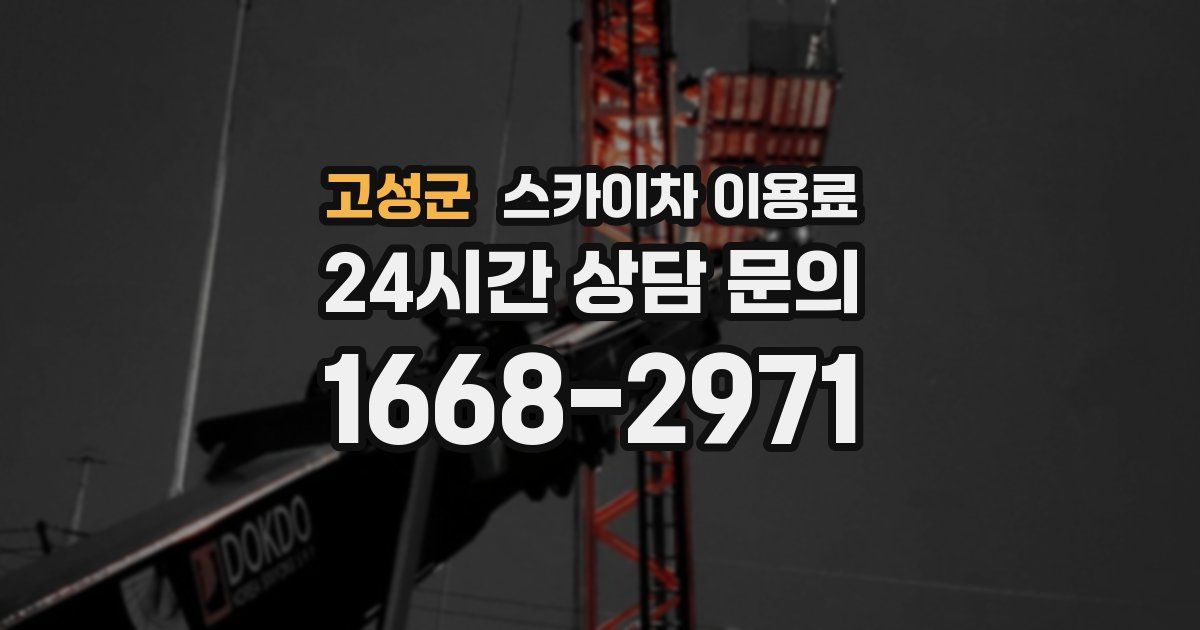 고성군 스카이차 이용료
