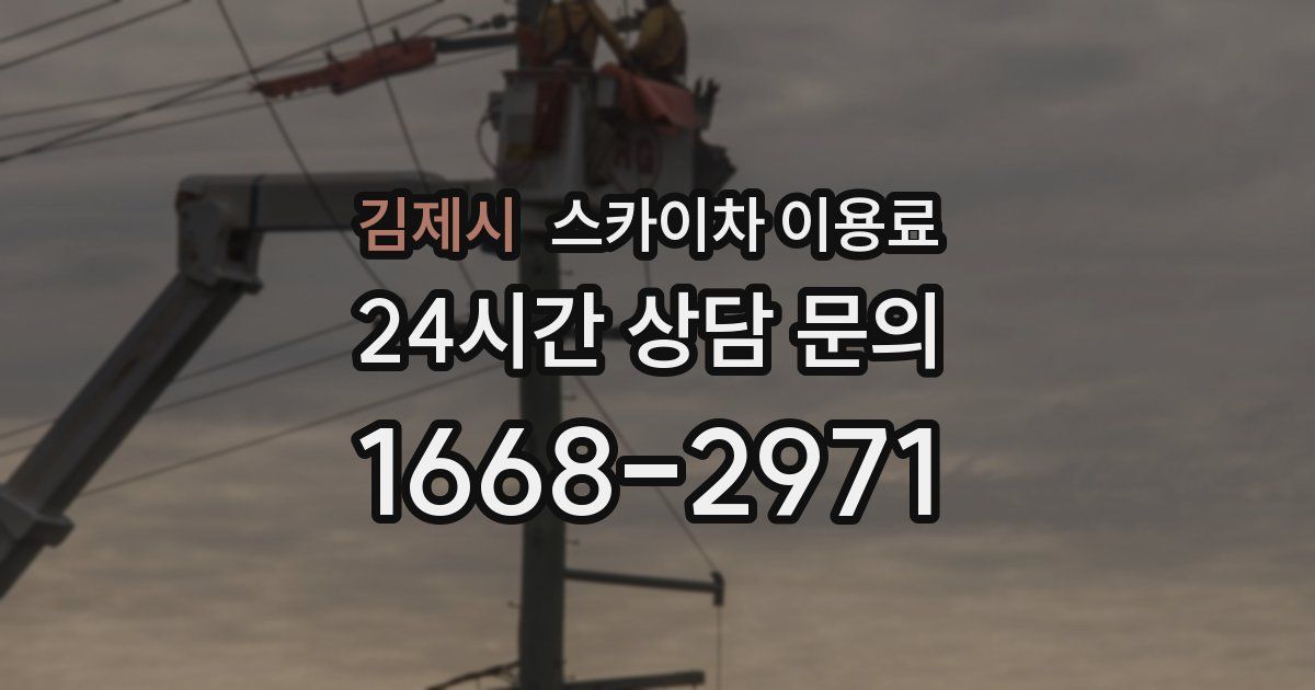 김제시 스카이차 이용료