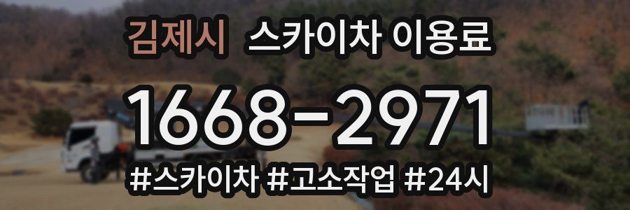 김제시 스카이차 이용료