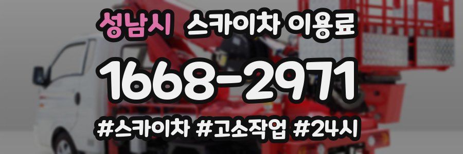 성남시 스카이차 이용료