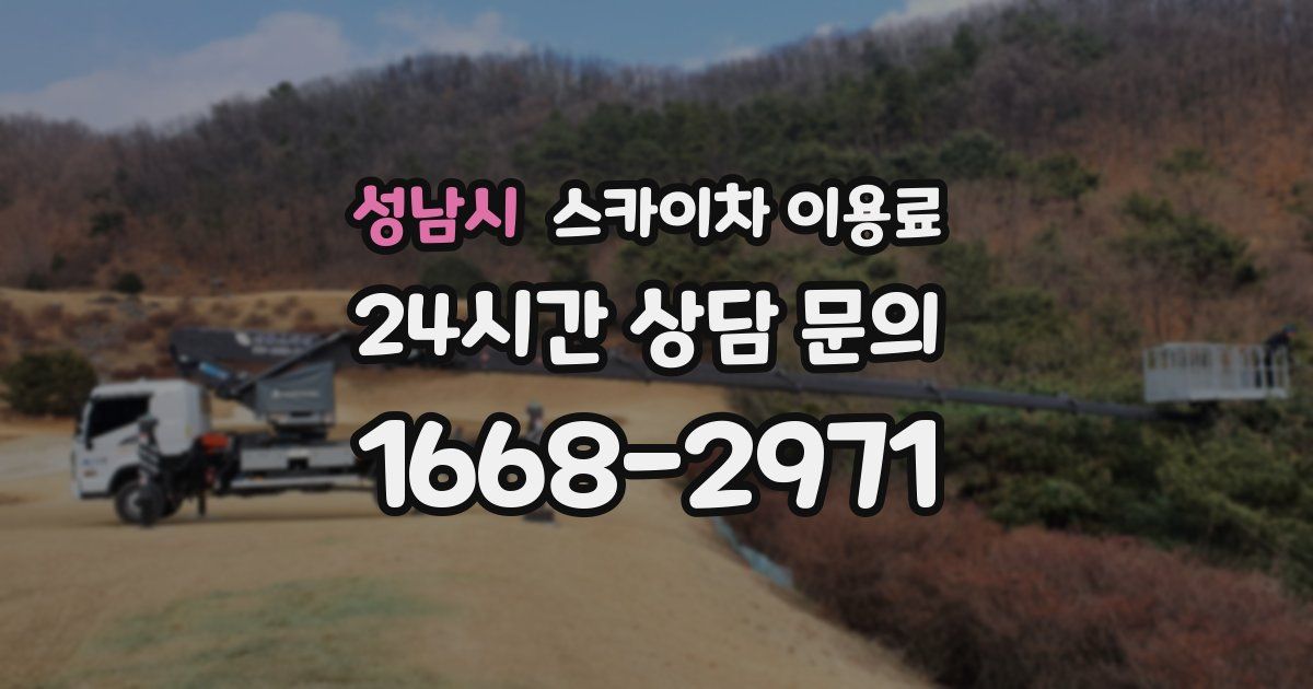성남시 스카이차 이용료