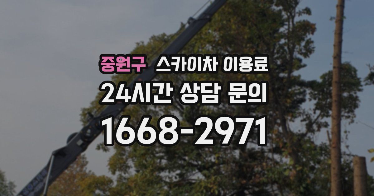 중원구 스카이차 이용료