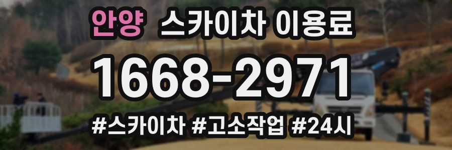안양 스카이차 이용료