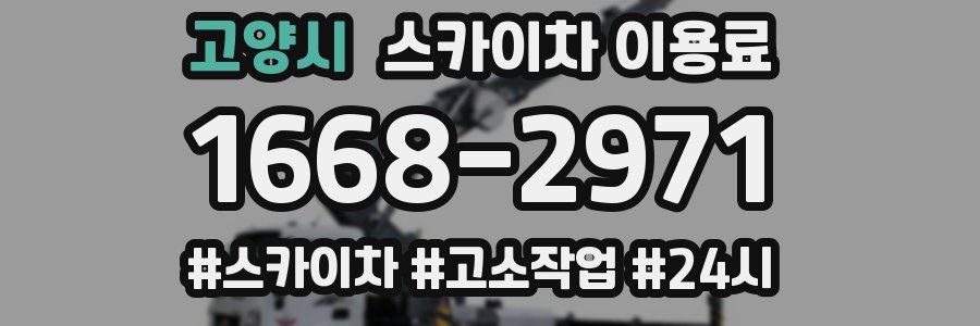 고양시 스카이차 이용료