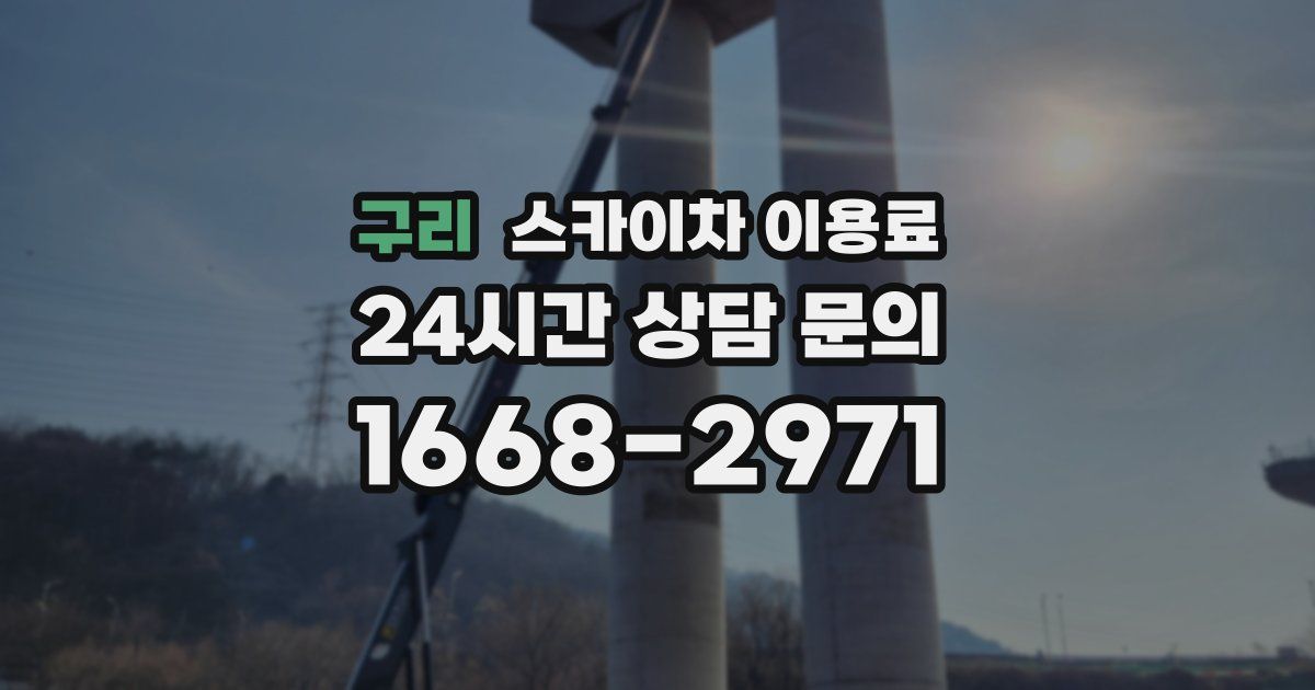 구리 스카이차 이용료