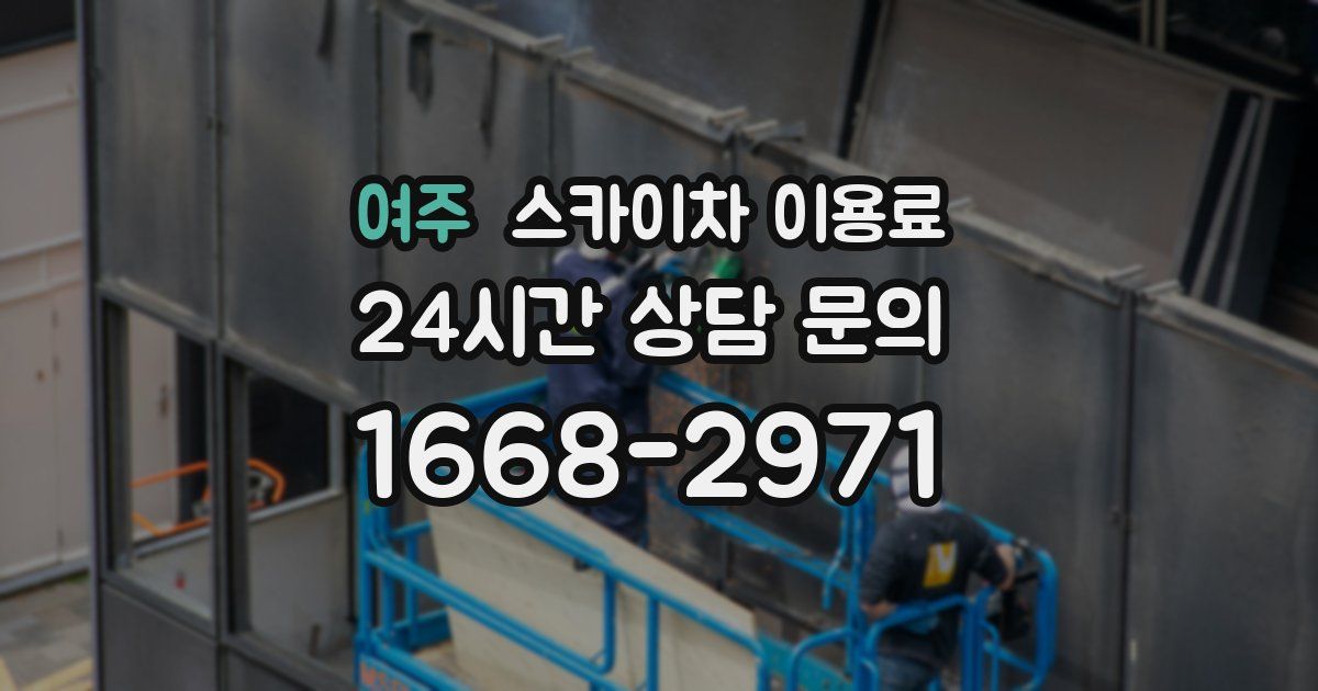 여주 스카이차 이용료