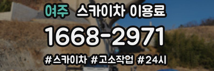여주 스카이차 이용료