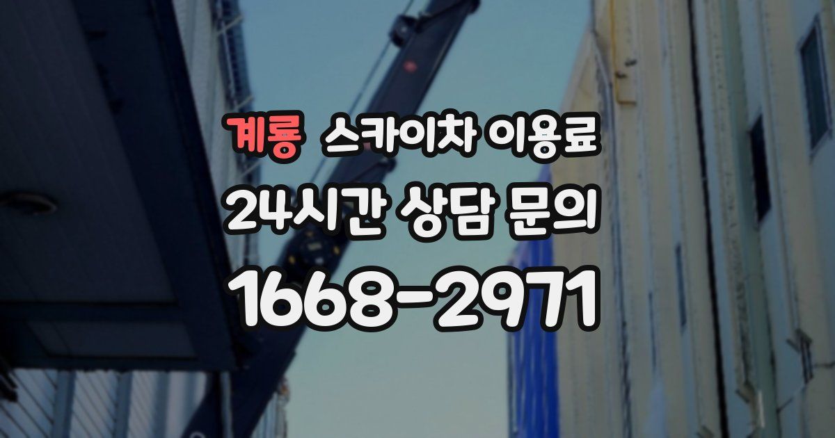 계룡 스카이차 이용료