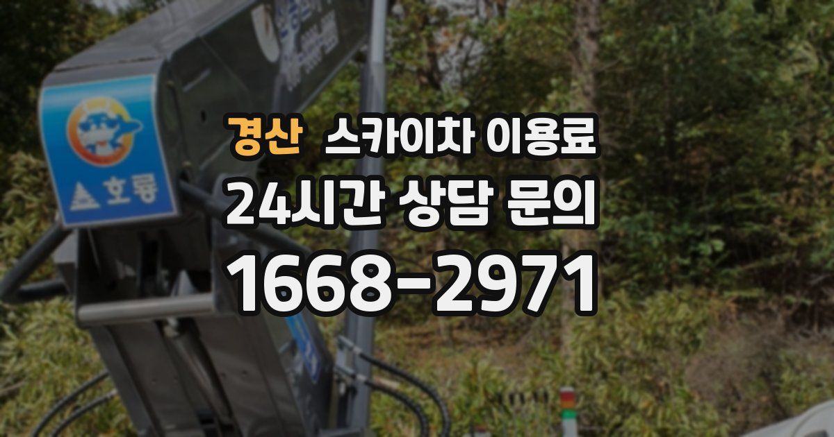 경산 스카이차 이용료
