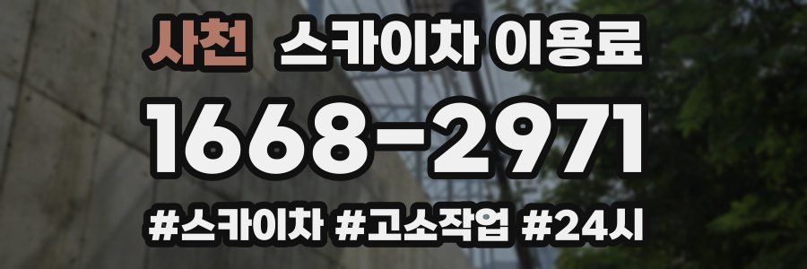 사천 스카이차 이용료