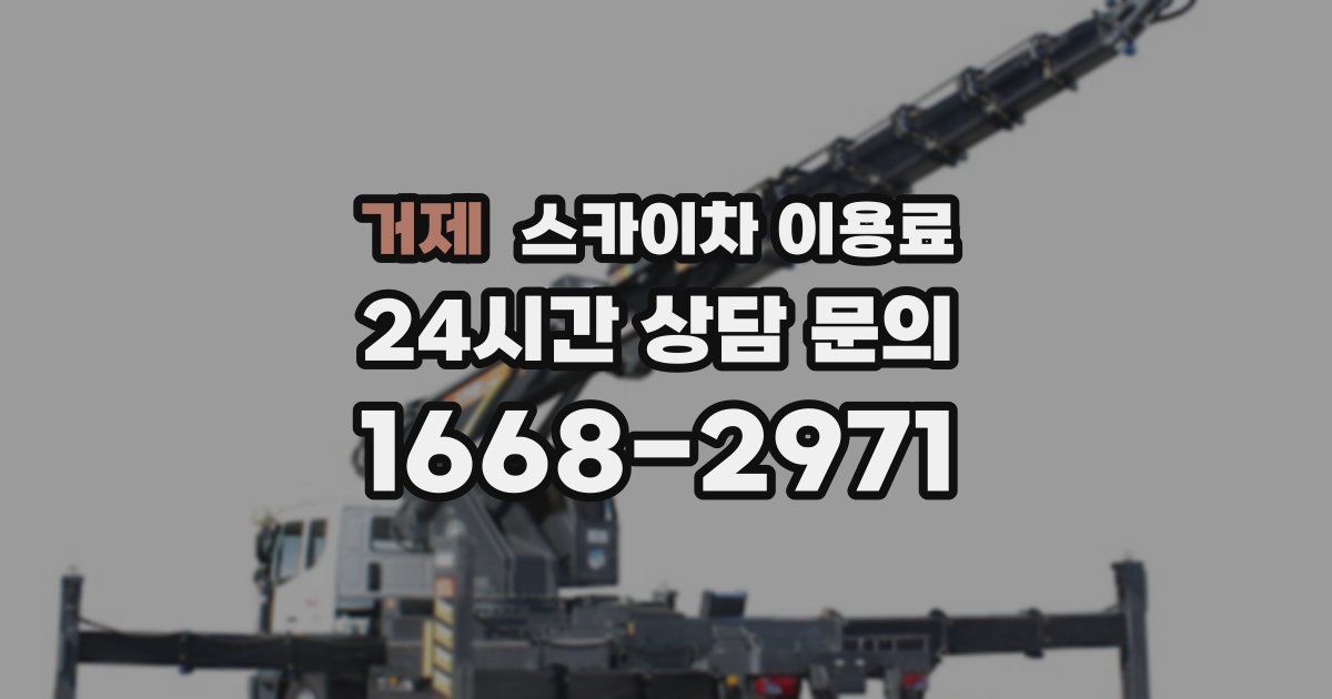거제 스카이차 이용료