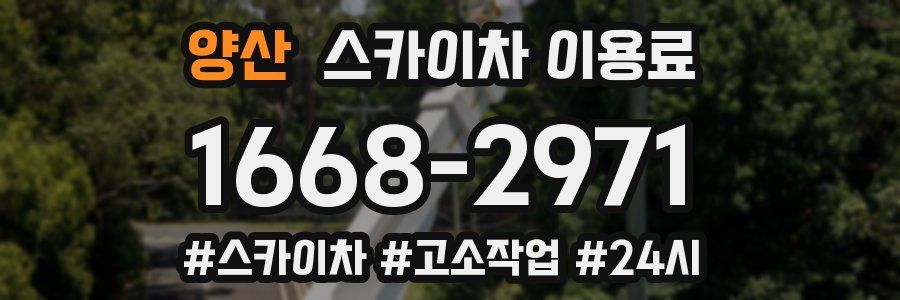 양산 스카이차 이용료