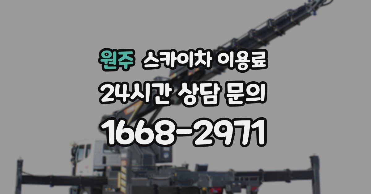 원주 스카이차 이용료
