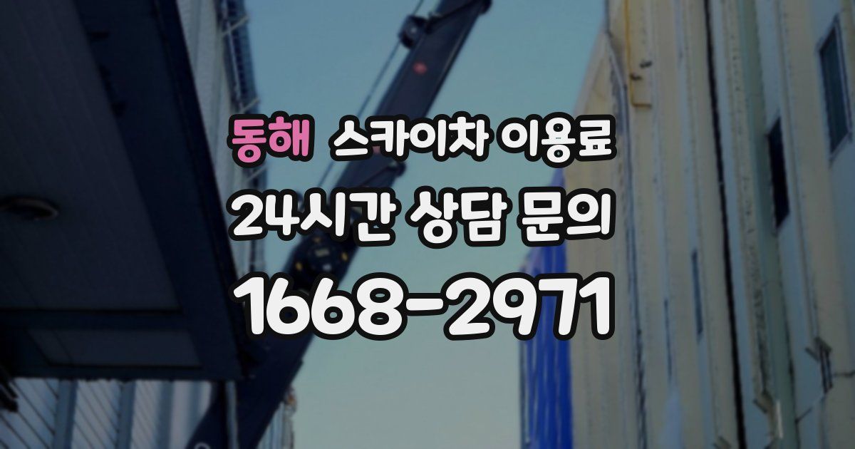 동해 스카이차 이용료