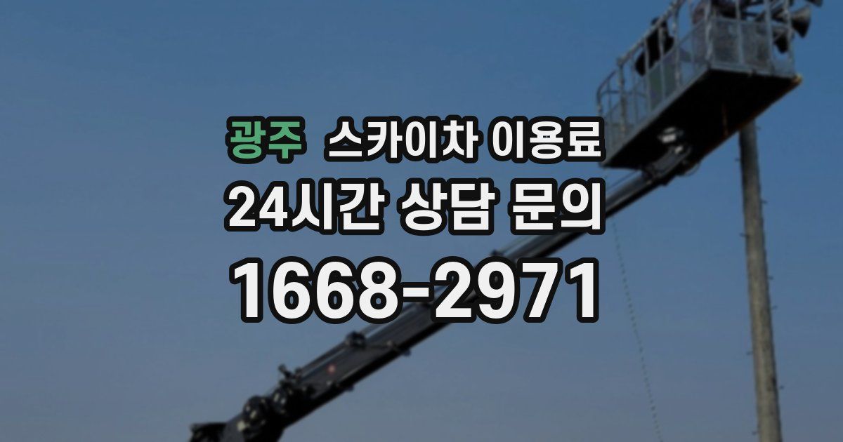 광주 스카이차 이용료