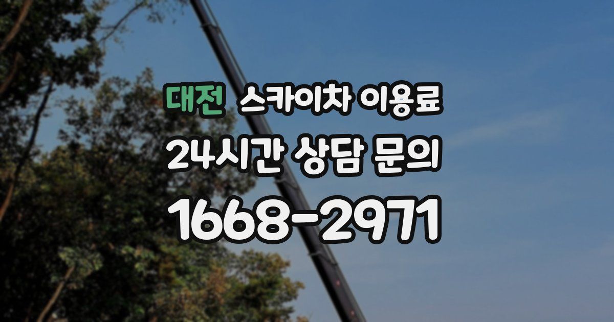 대전 스카이차 이용료