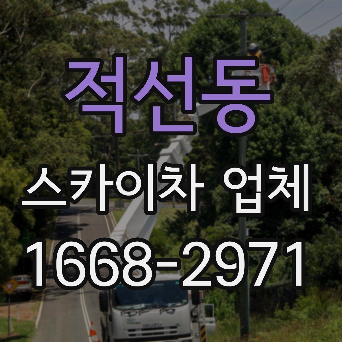 적선동 스카이차 업체 찾는 방법과 문의 요령