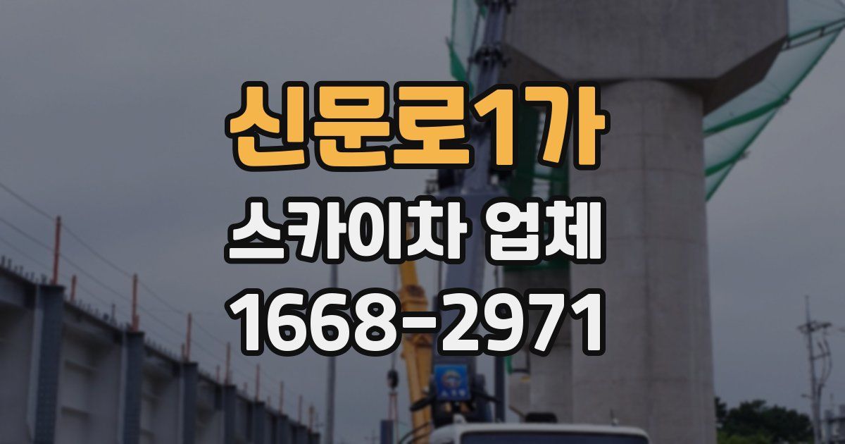 신문로1가 스카이차 업체
