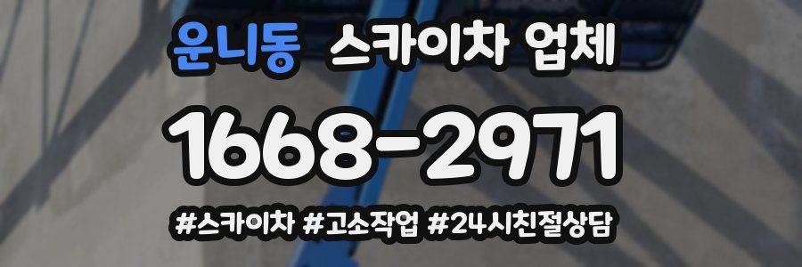 운니동 스카이차 업체