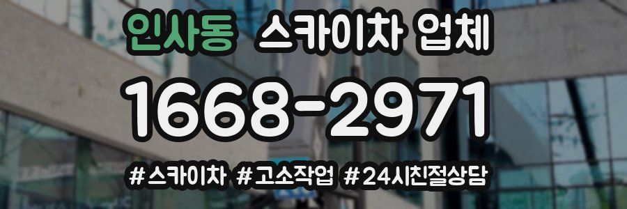인사동 스카이차 업체