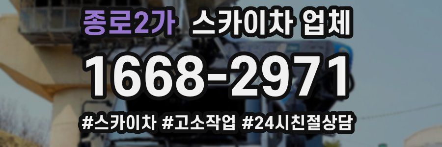 종로2가 스카이차 업체