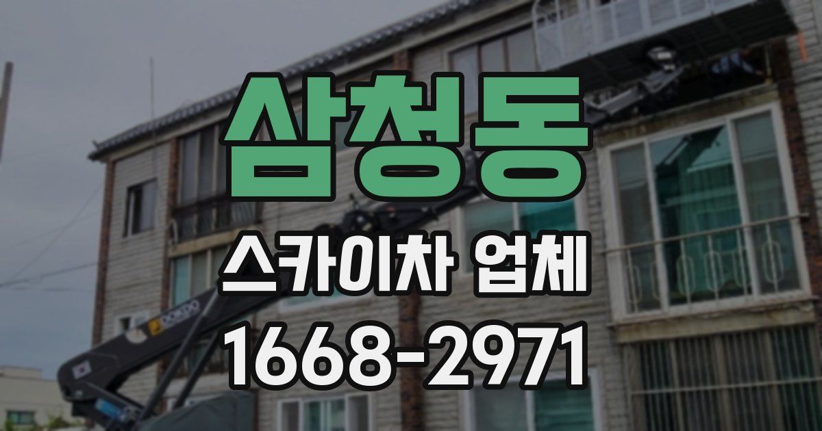 삼청동 스카이차 업체