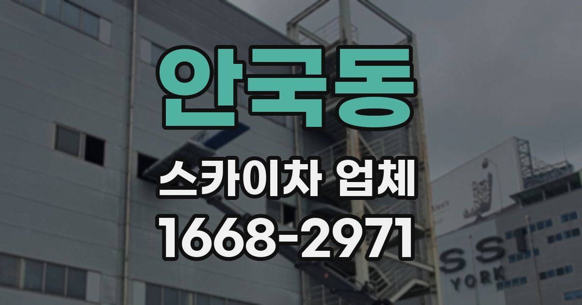 안국동 스카이차 업체