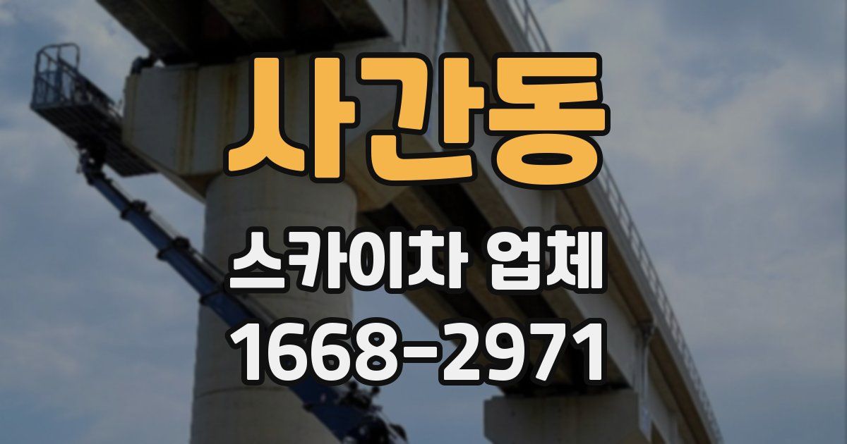 사간동 스카이차 업체