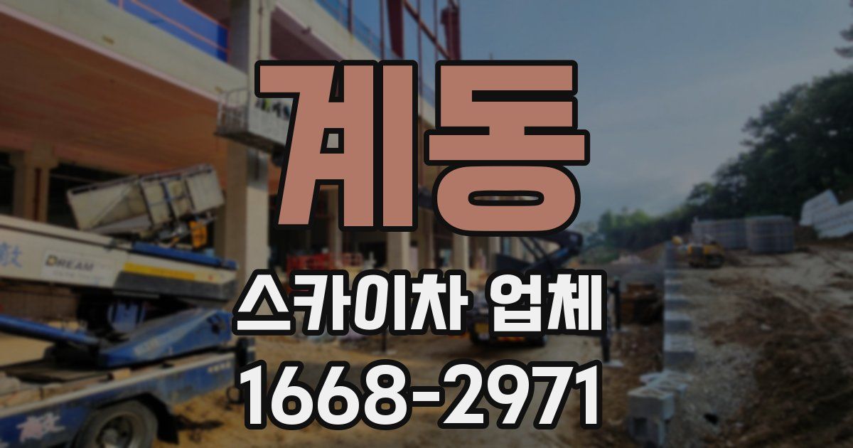 계동 스카이차 업체