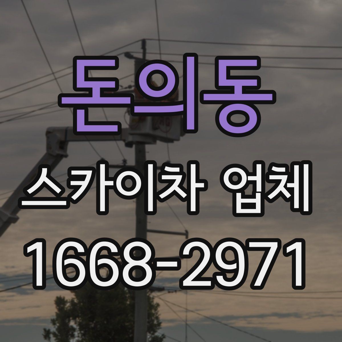 돈의동 스카이차 업체 이용 시 사전 협의가 중요한 항목