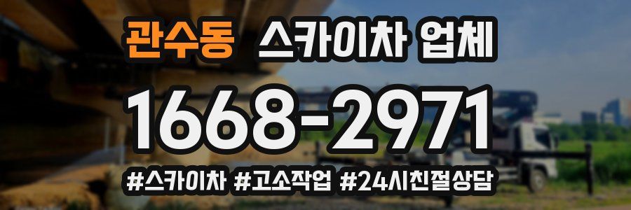관수동 스카이차 업체