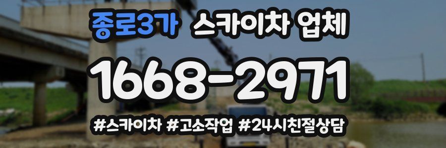종로3가 스카이차 업체