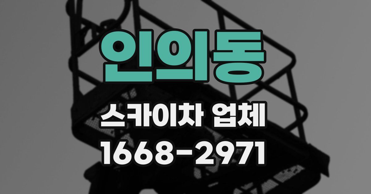 인의동 스카이차 업체