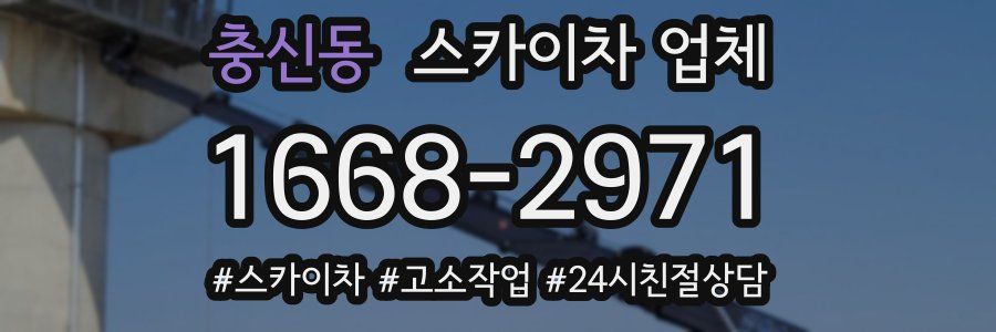 충신동 스카이차 업체