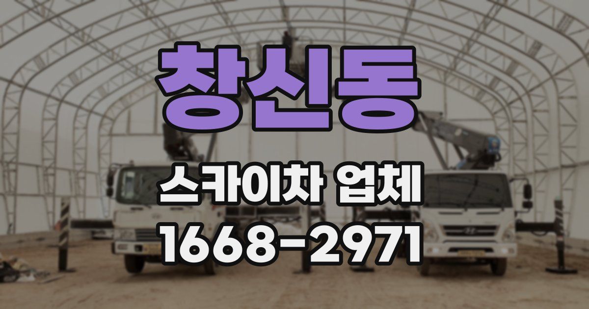 창신동 스카이차 업체