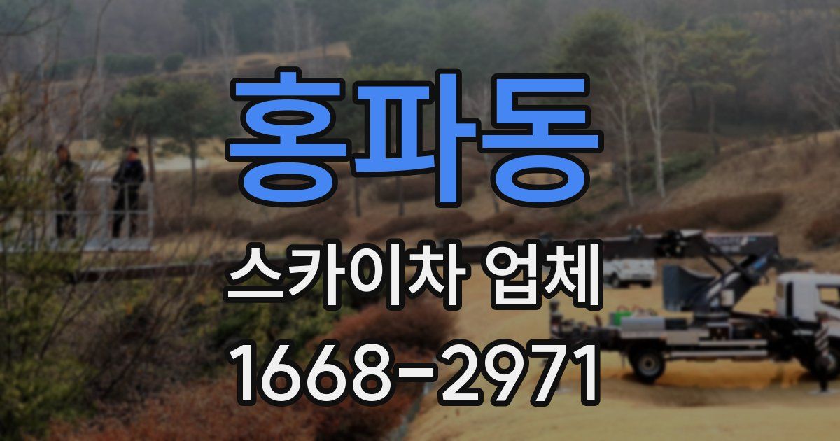 홍파동 스카이차 업체
