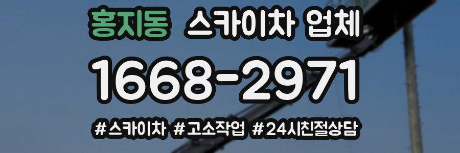홍지동 스카이차 업체