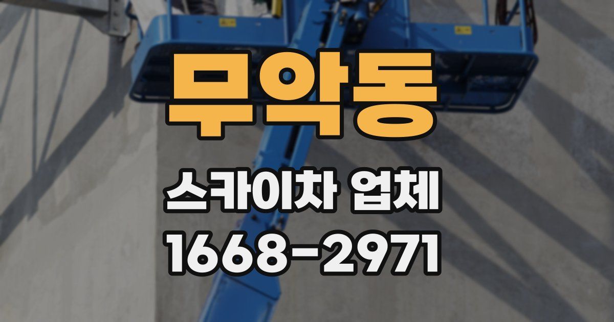 무악동 스카이차 업체