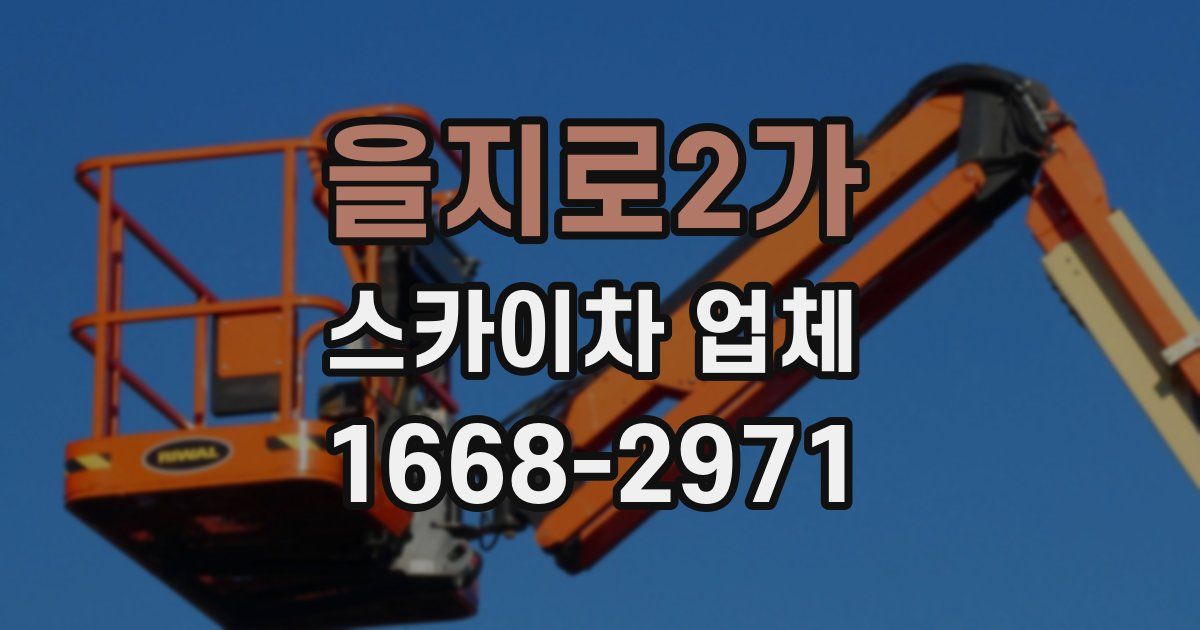 을지로2가 스카이차 업체