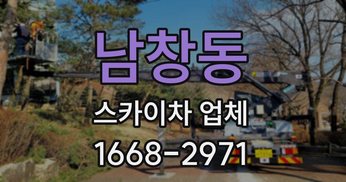 남창동 스카이차 업체