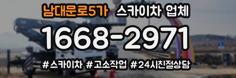 남대문로5가 스카이차 업체