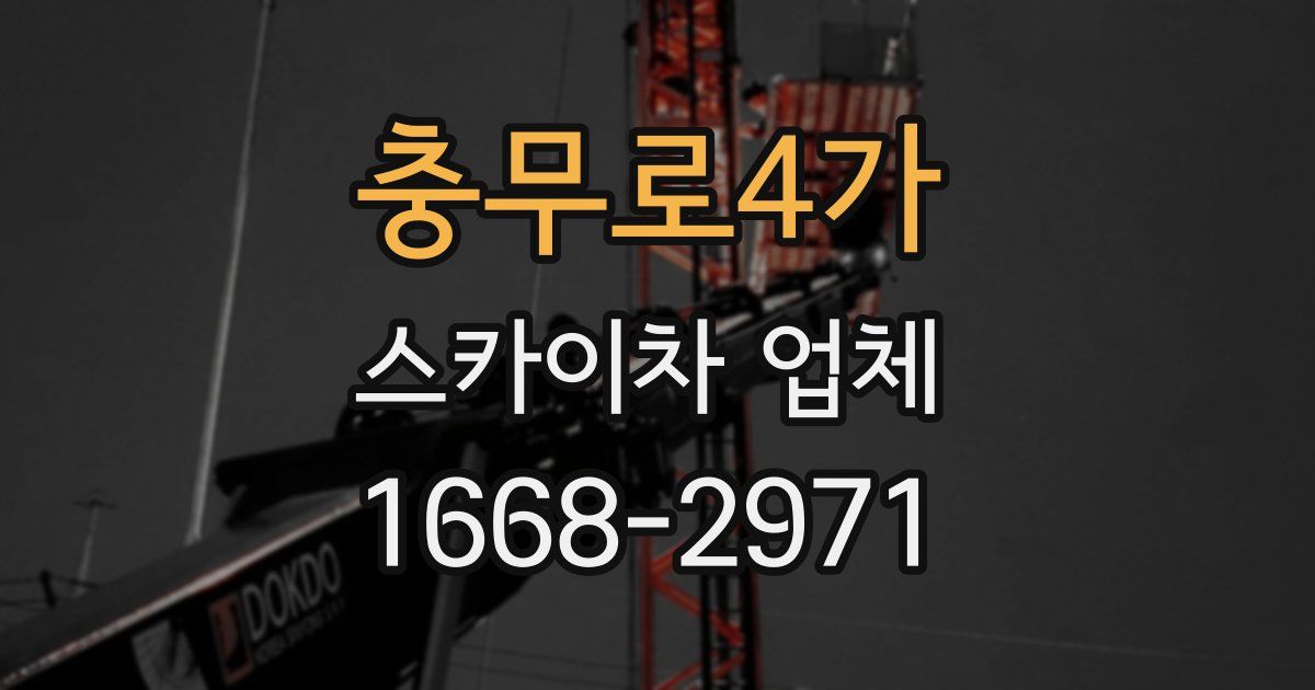 충무로4가 스카이차 업체