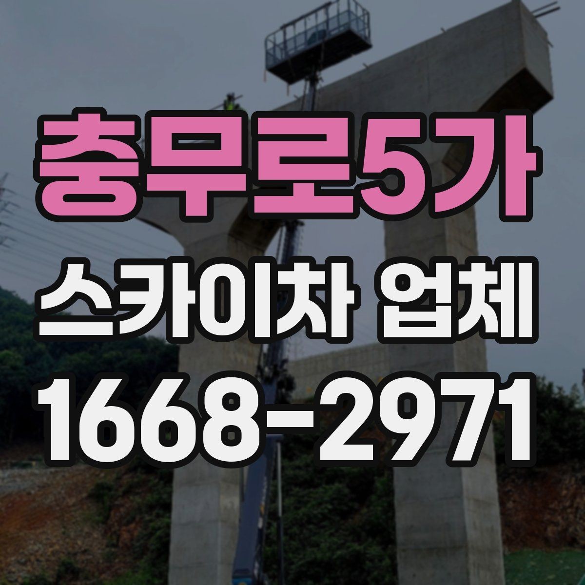 충무로5가 스카이차 업체 선택 시 장비 높이 확인하기